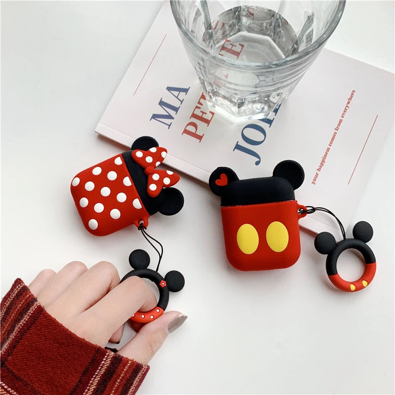 Cute Polka Dots Bow Silicone Case For Apple AirPods 2 3 4 Pro Pro2 Earphone Charging Headphones Case Airpods Protect Cover
