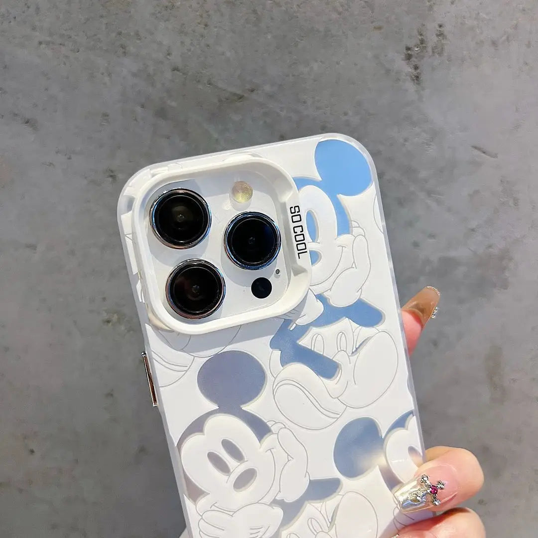 Disneys Mickeys Minnies Mouses Smile Phone Case For iPhone 16 15 14 For iPhone 13 12 11 Pro Max Girl Cute Back Cover Case