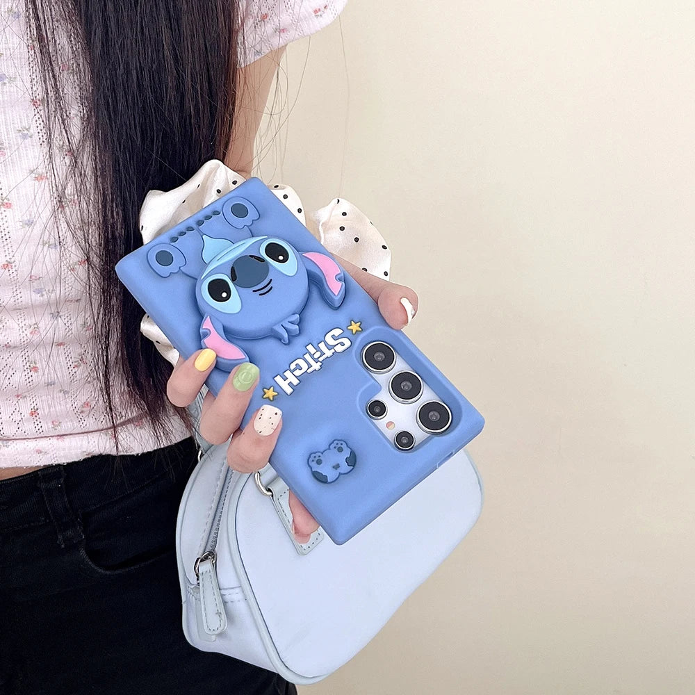 Stitch Case Soft Holder Cover For Samsung Galaxy A12 A13 A15 A24 A25 A30S A32 A51 A53 A54 S20 S21 S22 S23 S24 FE Plus Ultra 5G