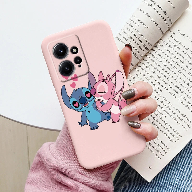 Super Cute Stitch Love?Shell For Redmi Note 12 4G Case Soft Cartoon Anime Cover TPU Couple Fundas For Xiaomi Redmi Note12 Capa