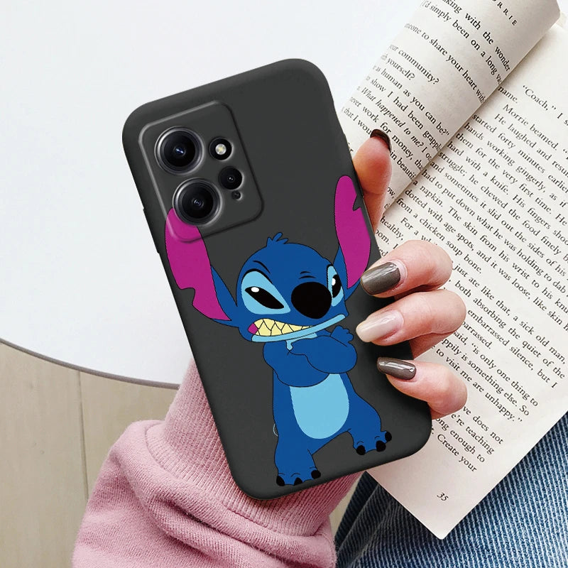 Super Cute Stitch Love?Shell For Redmi Note 12 4G Case Soft Cartoon Anime Cover TPU Couple Fundas For Xiaomi Redmi Note12 Capa