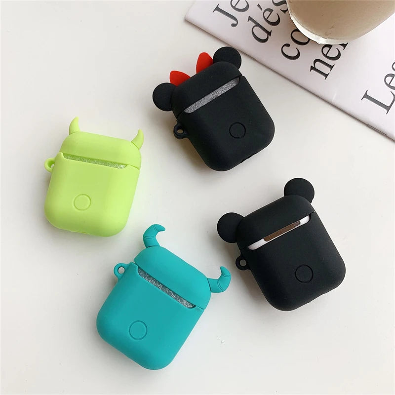 Cute Polka Dots Bow Silicone Case For Apple AirPods 2 3 4 Pro Pro2 Earphone Charging Headphones Case Airpods Protect Cover