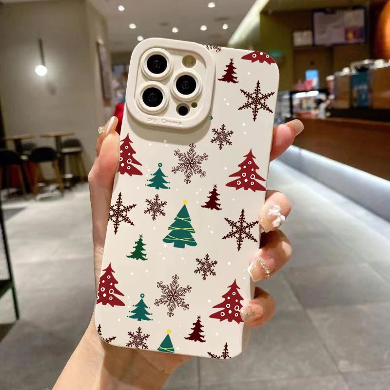 Christmas Tree Graphic Phone Case For Xiaomi 13 12 11 Lite 5G 14 14T 13T 12T Poco F6 F5 X6 X5 X3 M6 Pro Shockproof Bumper Cover