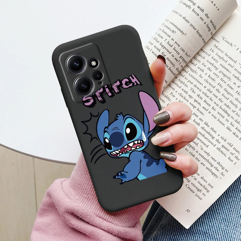 Super Cute Stitch Love?Shell For Redmi Note 12 4G Case Soft Cartoon Anime Cover TPU Couple Fundas For Xiaomi Redmi Note12 Capa