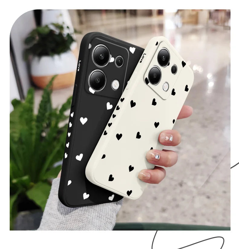 Scatter Love Phone Case For Xiaomi Redmi Note 14 13 12 12S 11 11S 10 10S 9 9S Pro Plus 4G 5G Liquid Silicone Cover