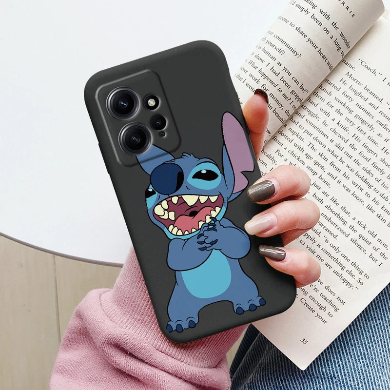 Super Cute Stitch Love?Shell For Redmi Note 12 4G Case Soft Cartoon Anime Cover TPU Couple Fundas For Xiaomi Redmi Note12 Capa