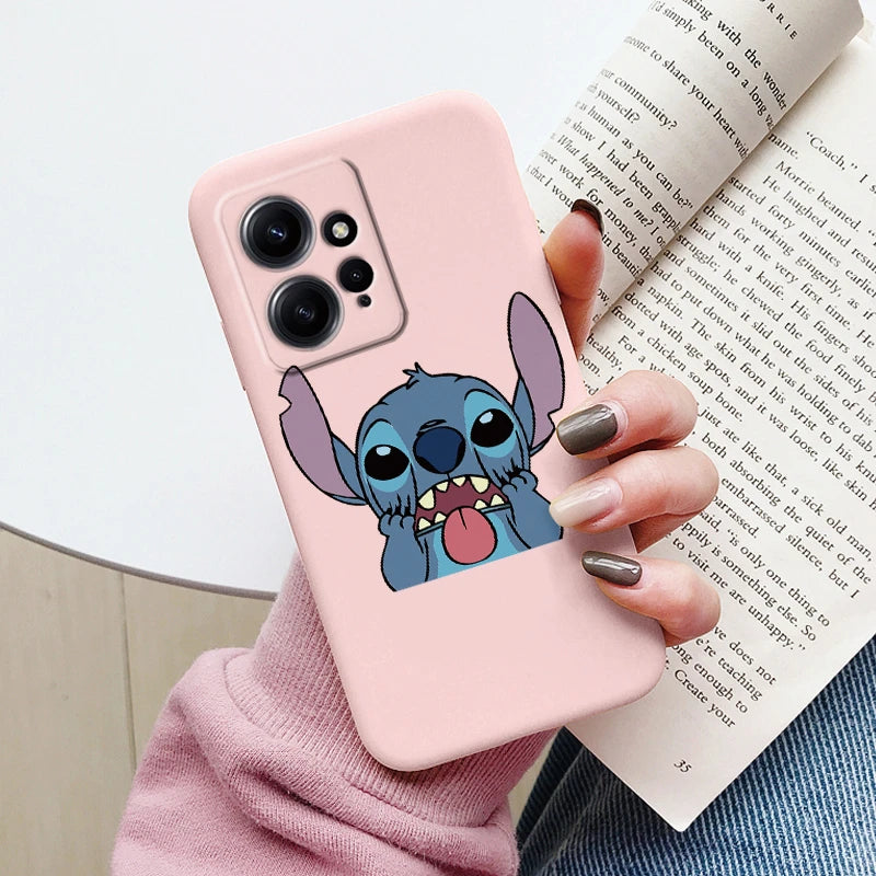 Super Cute Stitch Love?Shell For Redmi Note 12 4G Case Soft Cartoon Anime Cover TPU Couple Fundas For Xiaomi Redmi Note12 Capa