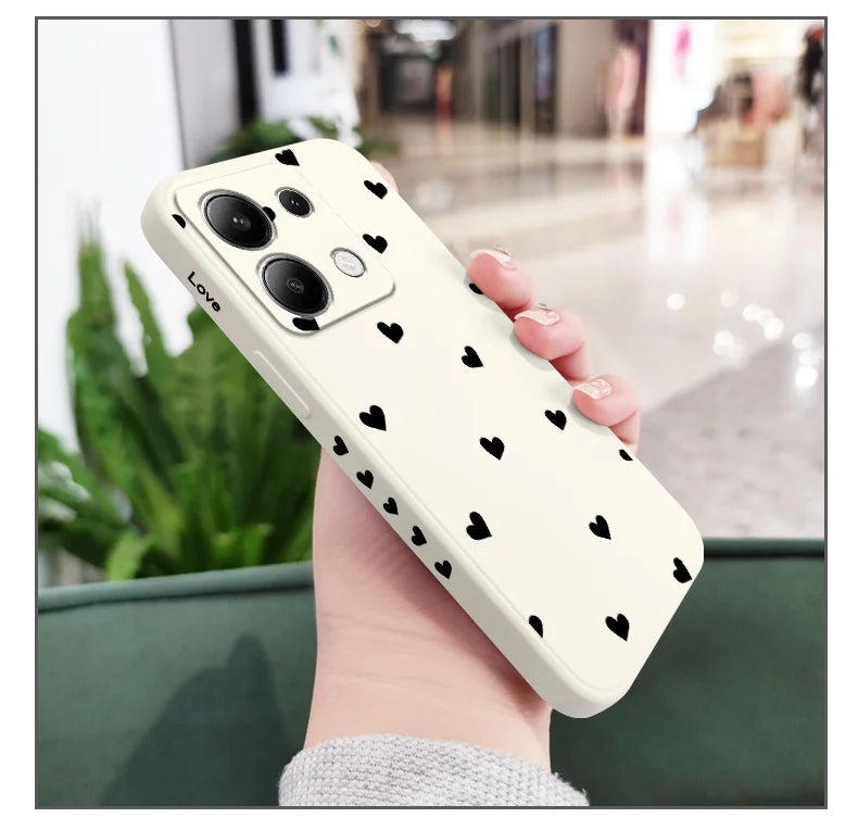 Scatter Love Phone Case For Xiaomi Redmi Note 14 13 12 12S 11 11S 10 10S 9 9S Pro Plus 4G 5G Liquid Silicone Cover