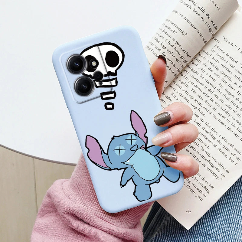 Super Cute Stitch Love?Shell For Redmi Note 12 4G Case Soft Cartoon Anime Cover TPU Couple Fundas For Xiaomi Redmi Note12 Capa