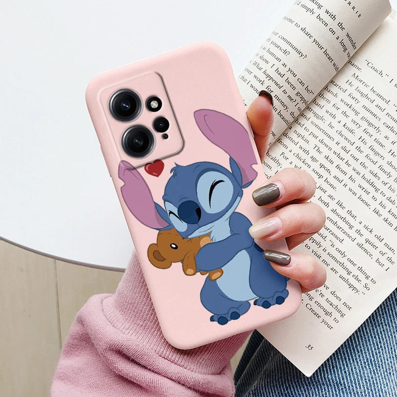 Super Cute Stitch Love?Shell For Redmi Note 12 4G Case Soft Cartoon Anime Cover TPU Couple Fundas For Xiaomi Redmi Note12 Capa