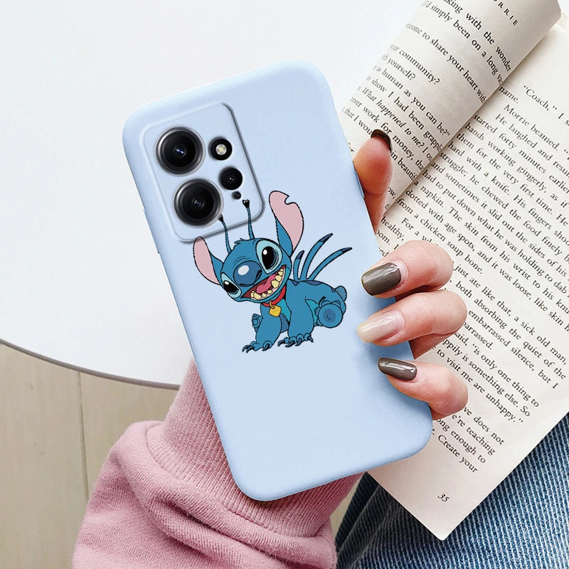 Super Cute Stitch Love?Shell For Redmi Note 12 4G Case Soft Cartoon Anime Cover TPU Couple Fundas For Xiaomi Redmi Note12 Capa