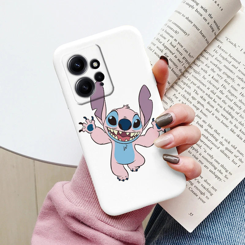 Super Cute Stitch Love?Shell For Redmi Note 12 4G Case Soft Cartoon Anime Cover TPU Couple Fundas For Xiaomi Redmi Note12 Capa