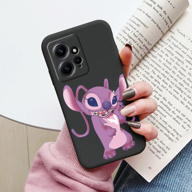Super Cute Stitch Love?Shell For Redmi Note 12 4G Case Soft Cartoon Anime Cover TPU Couple Fundas For Xiaomi Redmi Note12 Capa