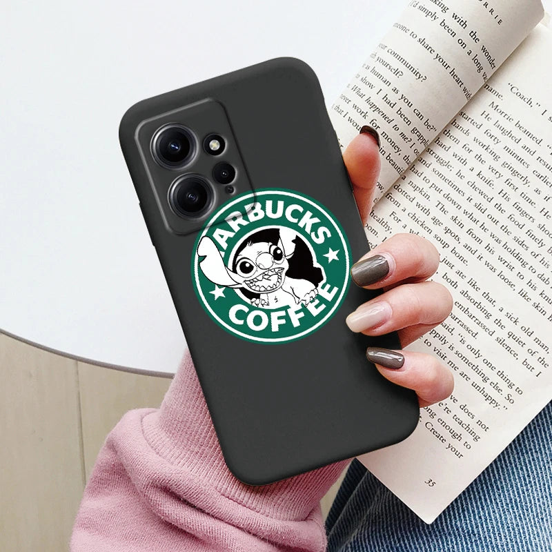 Super Cute Stitch Love?Shell For Redmi Note 12 4G Case Soft Cartoon Anime Cover TPU Couple Fundas For Xiaomi Redmi Note12 Capa