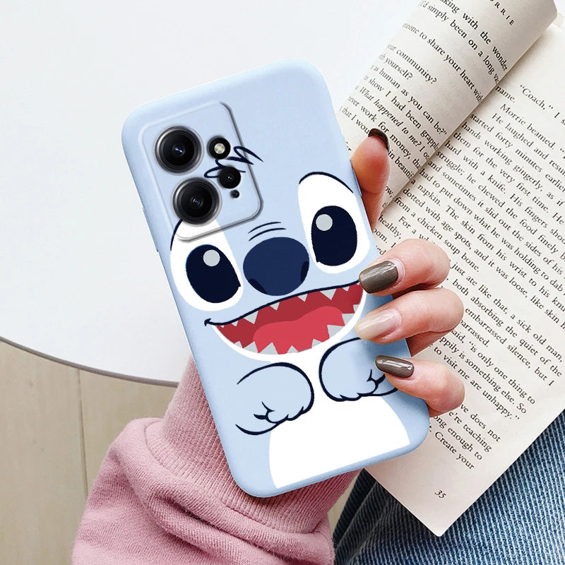 Super Cute Stitch Love?Shell For Redmi Note 12 4G Case Soft Cartoon Anime Cover TPU Couple Fundas For Xiaomi Redmi Note12 Capa