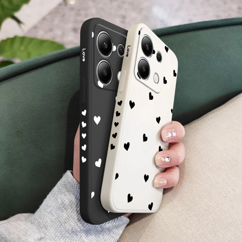 Scatter Love Phone Case For Xiaomi Redmi Note 14 13 12 12S 11 11S 10 10S 9 9S Pro Plus 4G 5G Liquid Silicone Cover