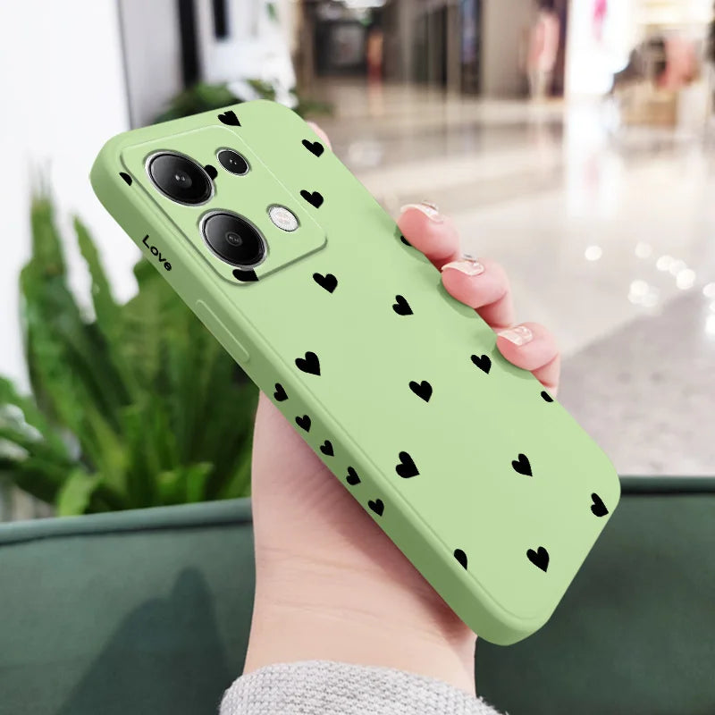Scatter Love Phone Case For Xiaomi Redmi Note 14 13 12 12S 11 11S 10 10S 9 9S Pro Plus 4G 5G Liquid Silicone Cover