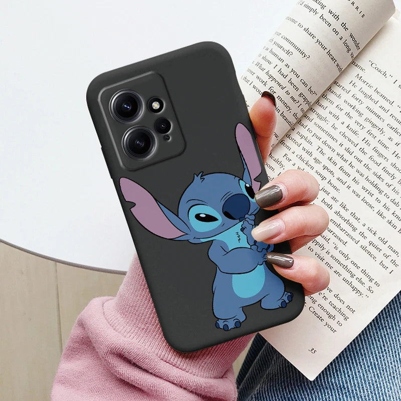 Super Cute Stitch Love?Shell For Redmi Note 12 4G Case Soft Cartoon Anime Cover TPU Couple Fundas For Xiaomi Redmi Note12 Capa