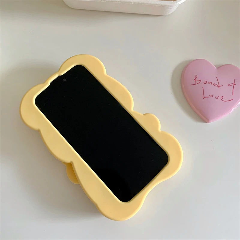 3D Cute Bear Sunglasses Phone Case For iPhone 16 promax 15 14 Plus 13 12 Pro Max 11 Soft Silicone Cartoon Cover