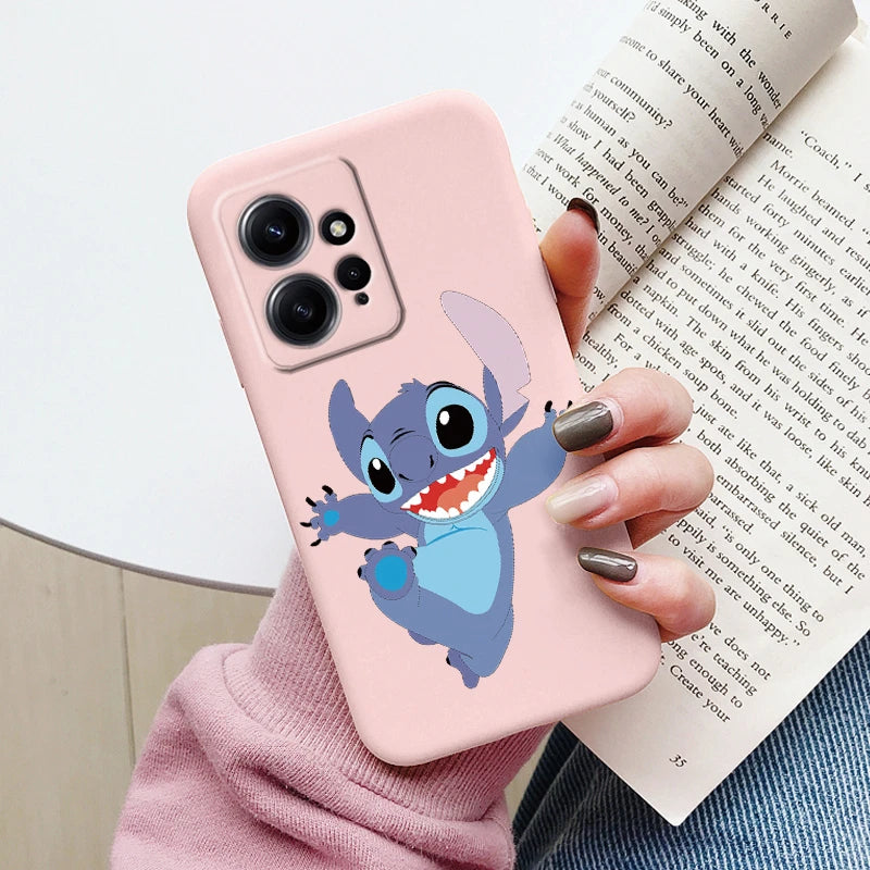 Super Cute Stitch Love?Shell For Redmi Note 12 4G Case Soft Cartoon Anime Cover TPU Couple Fundas For Xiaomi Redmi Note12 Capa