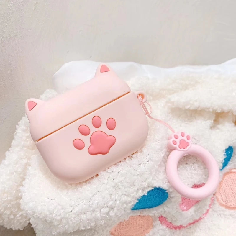 Cute Polka Dots Bow Silicone Case For Apple AirPods 2 3 4 Pro Pro2 Earphone Charging Headphones Case Airpods Protect Cover