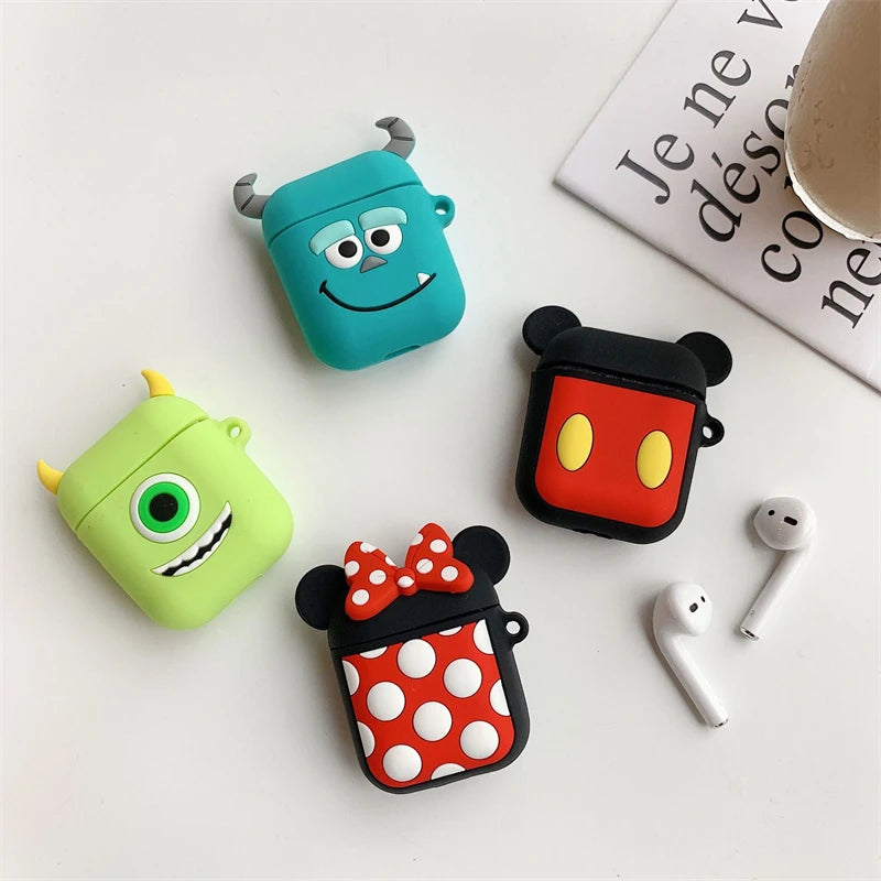 Cute Polka Dots Bow Silicone Case For Apple AirPods 2 3 4 Pro Pro2 Earphone Charging Headphones Case Airpods Protect Cover