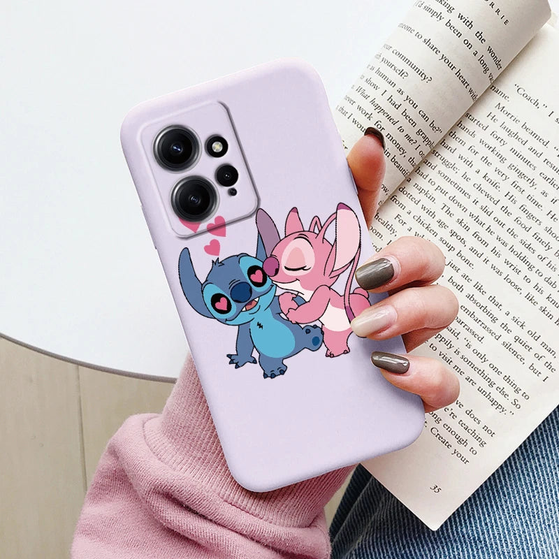 Super Cute Stitch Love?Shell For Redmi Note 12 4G Case Soft Cartoon Anime Cover TPU Couple Fundas For Xiaomi Redmi Note12 Capa