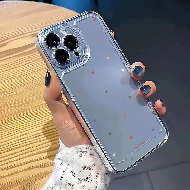 Transparent Black Pink Little Love Heart Phone Case For Xiaomi 15 Cases Xiaomi 14T 13T 12T Pro 13 12 11 Lite 5G 15 14 Soft Cover