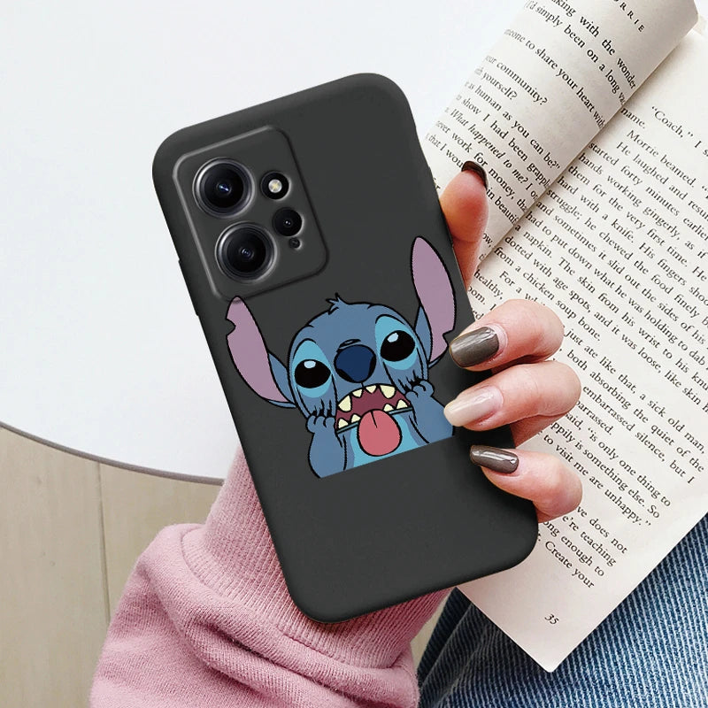 Super Cute Stitch Love?Shell For Redmi Note 12 4G Case Soft Cartoon Anime Cover TPU Couple Fundas For Xiaomi Redmi Note12 Capa