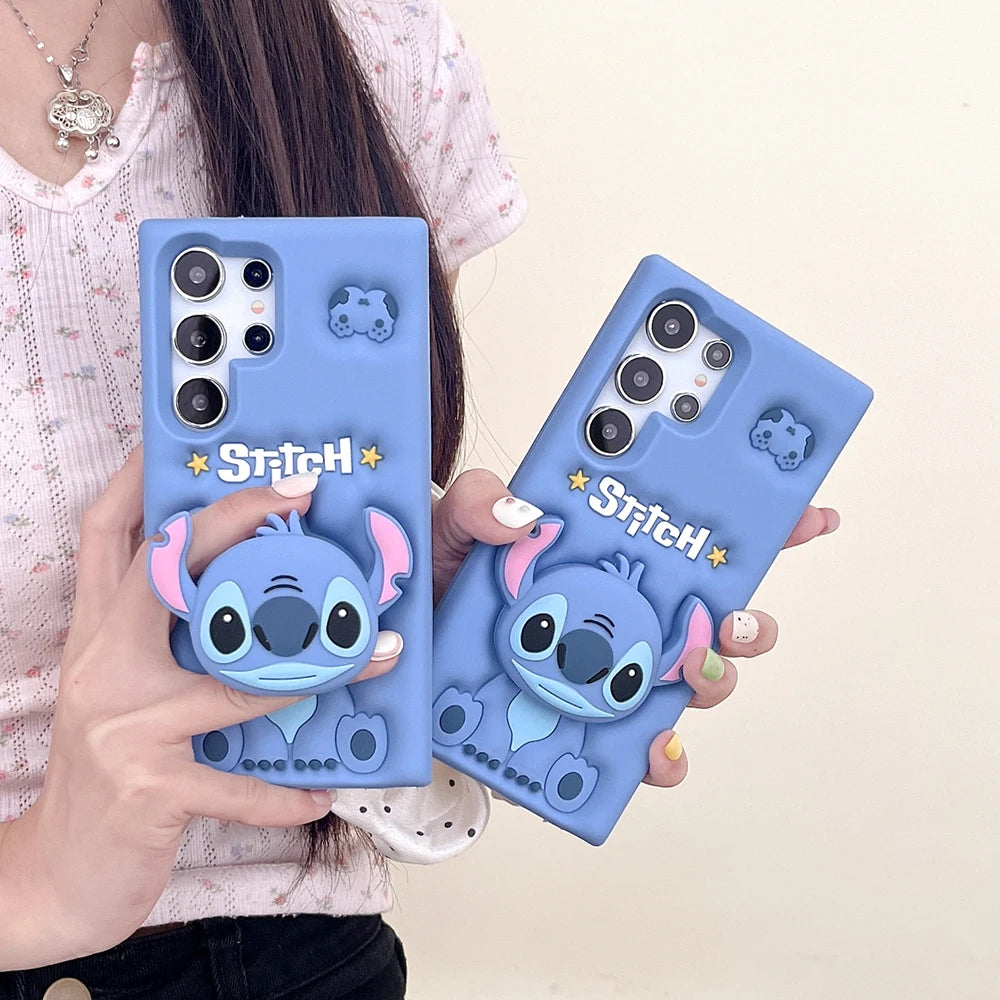 Stitch Case Soft Holder Cover For Samsung Galaxy A12 A13 A15 A24 A25 A30S A32 A51 A53 A54 S20 S21 S22 S23 S24 FE Plus Ultra 5G