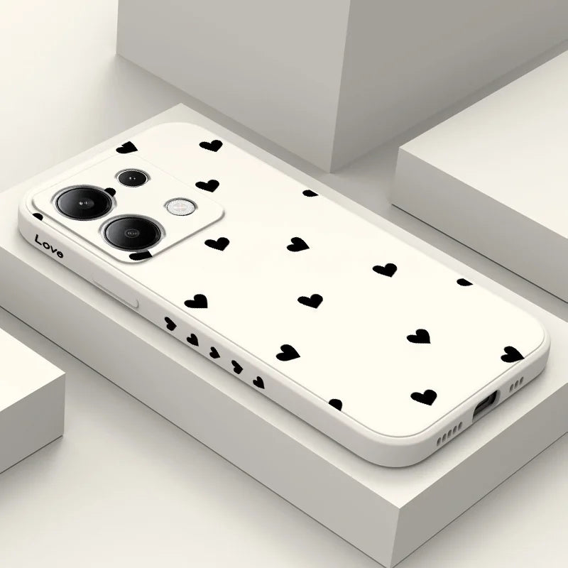 Scatter Love Phone Case For Xiaomi Redmi Note 14 13 12 12S 11 11S 10 10S 9 9S Pro Plus 4G 5G Liquid Silicone Cover