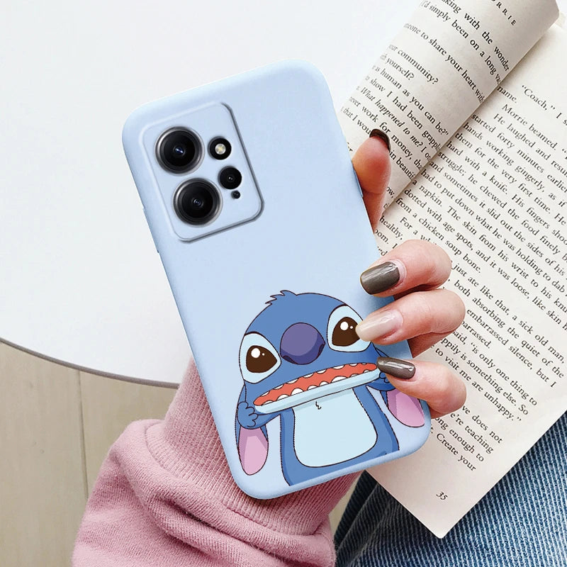 Super Cute Stitch Love?Shell For Redmi Note 12 4G Case Soft Cartoon Anime Cover TPU Couple Fundas For Xiaomi Redmi Note12 Capa