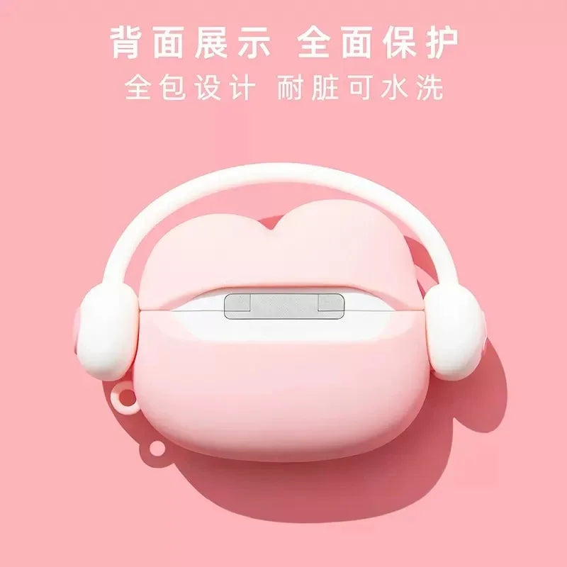For Airpods 4 3 2 Pro 1 Pro 2 Cartoon Hello Kitty Kuromi Melody Listen To Music Silicone Earphone Case Accessories Cover