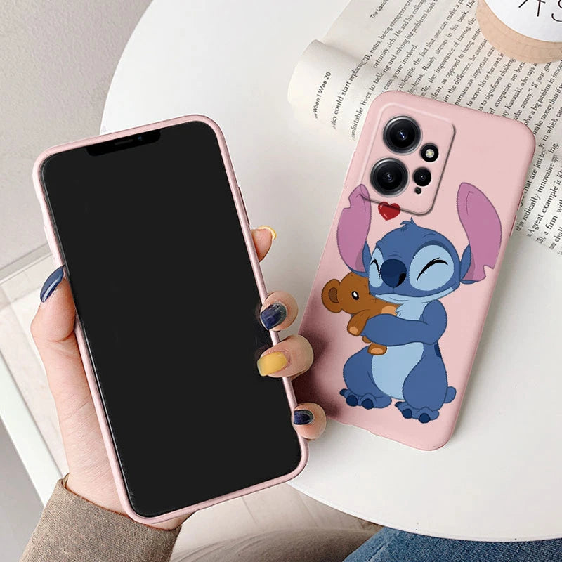 Super Cute Stitch Love?Shell For Redmi Note 12 4G Case Soft Cartoon Anime Cover TPU Couple Fundas For Xiaomi Redmi Note12 Capa