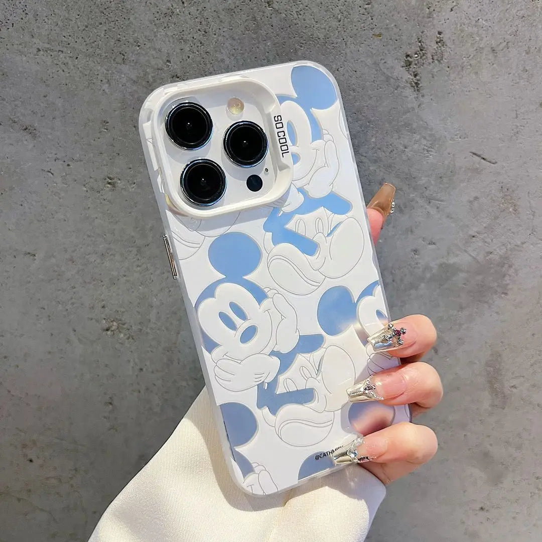 Disneys Mickeys Minnies Mouses Smile Phone Case For iPhone 16 15 14 For iPhone 13 12 11 Pro Max Girl Cute Back Cover Case