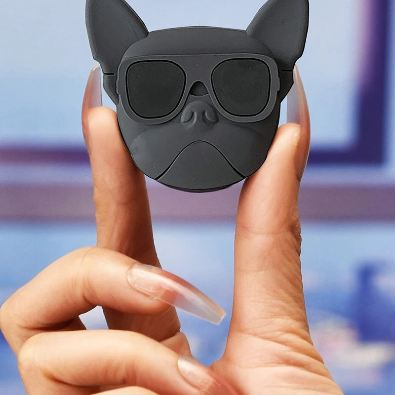 Cute Cartoon 3D Bulldog Phone Stand Socket Holder Grip Trendy mobile phone accessories Applicable For Apple Xiaomi Samsung Case