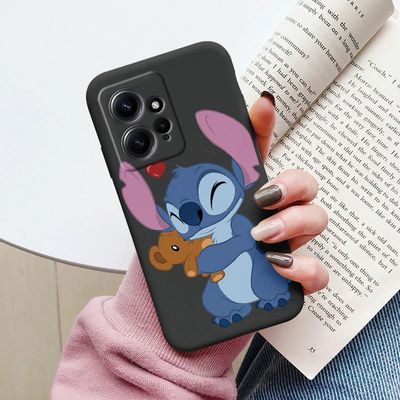 Super Cute Stitch Love?Shell For Redmi Note 12 4G Case Soft Cartoon Anime Cover TPU Couple Fundas For Xiaomi Redmi Note12 Capa