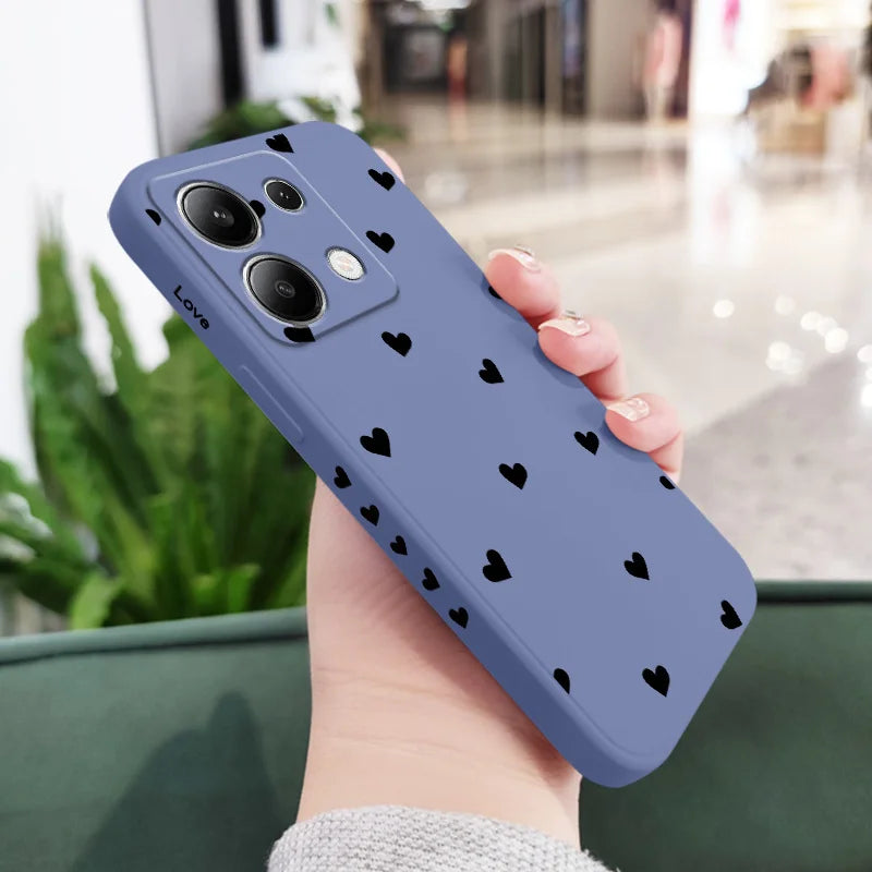 Scatter Love Phone Case For Xiaomi Redmi Note 14 13 12 12S 11 11S 10 10S 9 9S Pro Plus 4G 5G Liquid Silicone Cover
