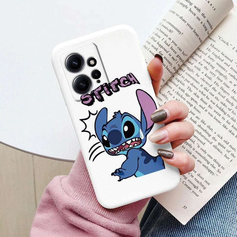 Super Cute Stitch Love?Shell For Redmi Note 12 4G Case Soft Cartoon Anime Cover TPU Couple Fundas For Xiaomi Redmi Note12 Capa