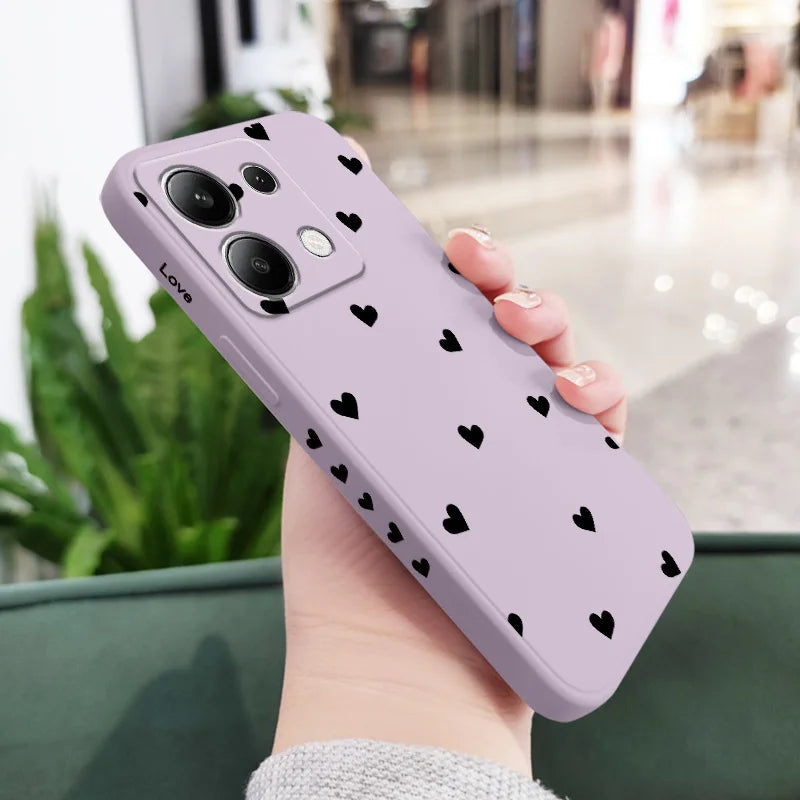 Scatter Love Phone Case For Xiaomi Redmi Note 14 13 12 12S 11 11S 10 10S 9 9S Pro Plus 4G 5G Liquid Silicone Cover