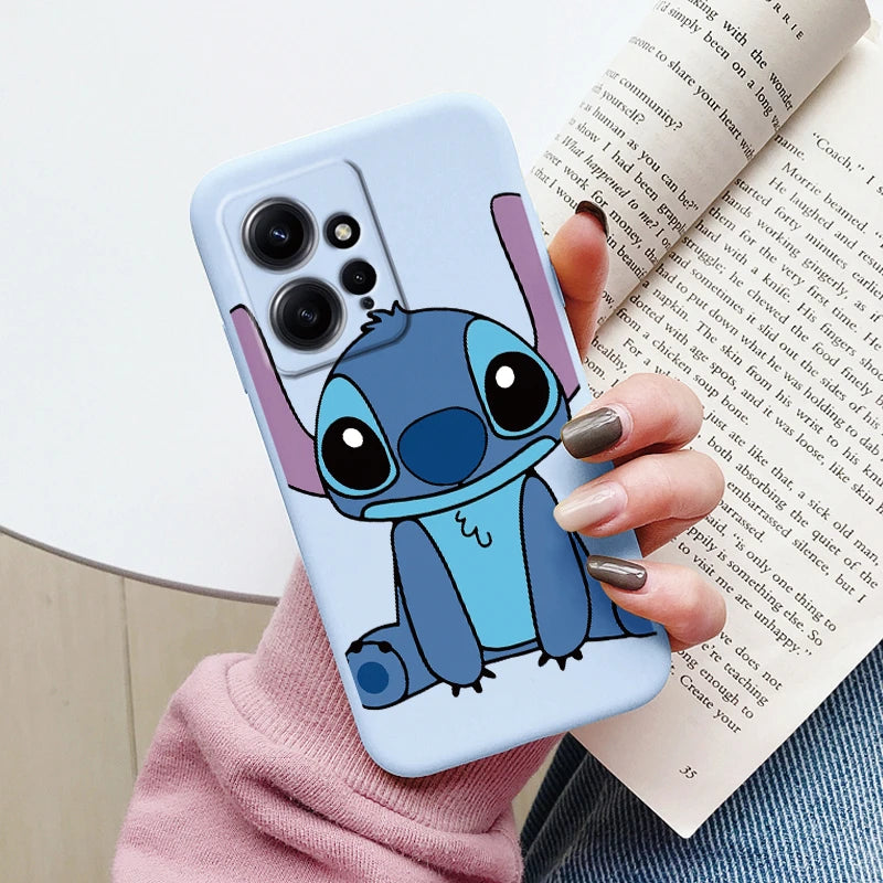 Super Cute Stitch Love?Shell For Redmi Note 12 4G Case Soft Cartoon Anime Cover TPU Couple Fundas For Xiaomi Redmi Note12 Capa