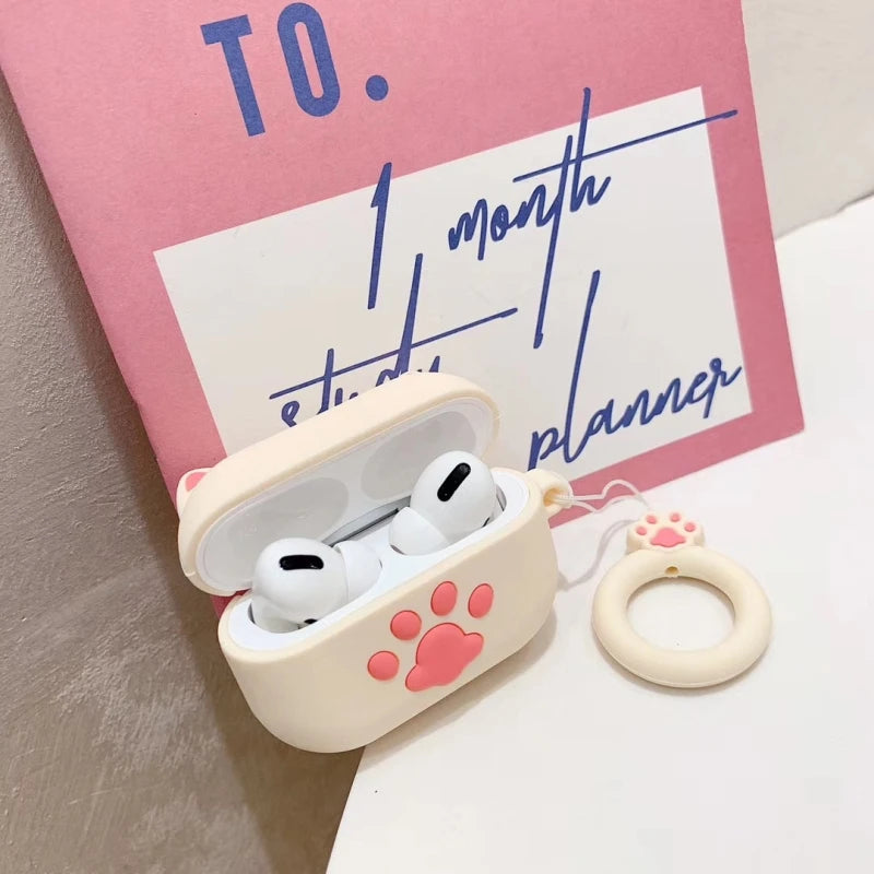 Cute Polka Dots Bow Silicone Case For Apple AirPods 2 3 4 Pro Pro2 Earphone Charging Headphones Case Airpods Protect Cover