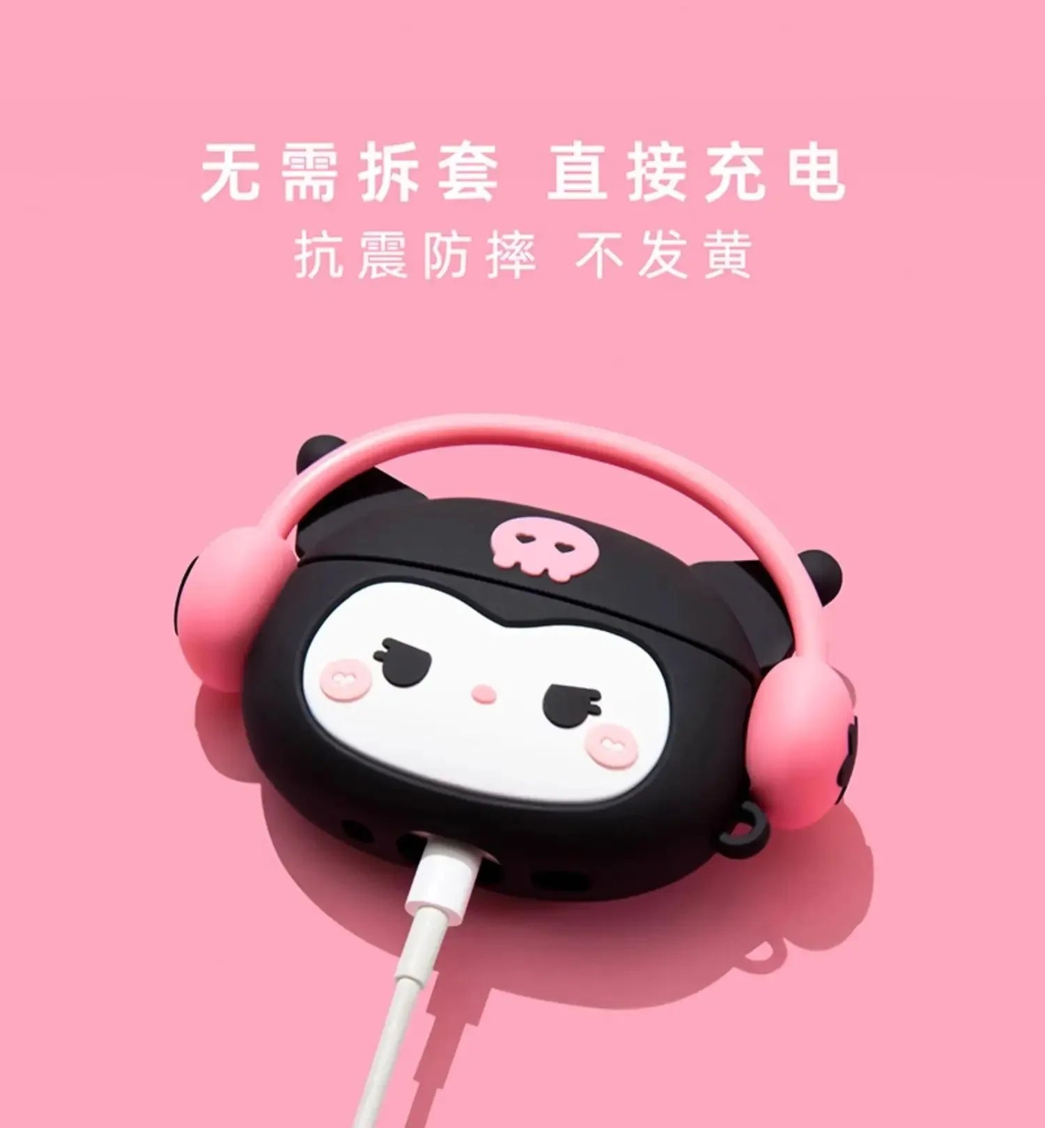 For Airpods 4 3 2 Pro 1 Pro 2 Cartoon Hello Kitty Kuromi Melody Listen To Music Silicone Earphone Case Accessories Cover