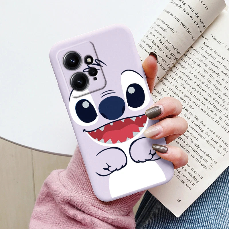 Super Cute Stitch Love?Shell For Redmi Note 12 4G Case Soft Cartoon Anime Cover TPU Couple Fundas For Xiaomi Redmi Note12 Capa