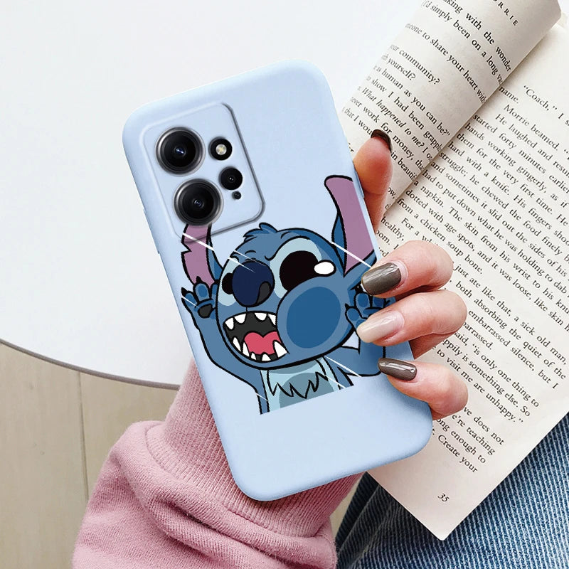 Super Cute Stitch Love?Shell For Redmi Note 12 4G Case Soft Cartoon Anime Cover TPU Couple Fundas For Xiaomi Redmi Note12 Capa