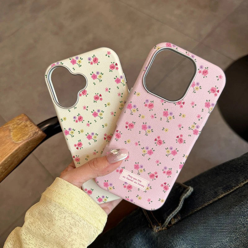 For Vivo V27 V27E V25 V25E Pro V23E V21E V17 Russia Neo T3 Lite T3X T2X Phone Case Elegant Spring Leather Cute Flower Soft Cover