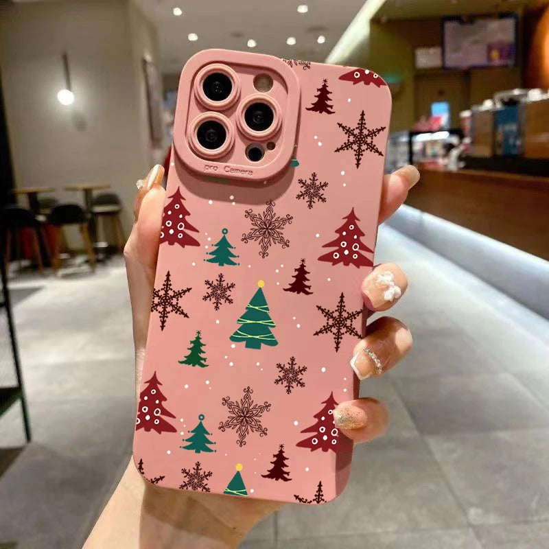 Christmas Tree Graphic Phone Case For Xiaomi 13 12 11 Lite 5G 14 14T 13T 12T Poco F6 F5 X6 X5 X3 M6 Pro Shockproof Bumper Cover