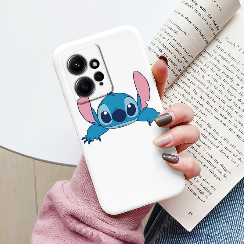 Super Cute Stitch Love?Shell For Redmi Note 12 4G Case Soft Cartoon Anime Cover TPU Couple Fundas For Xiaomi Redmi Note12 Capa