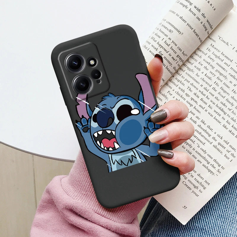 Super Cute Stitch Love?Shell For Redmi Note 12 4G Case Soft Cartoon Anime Cover TPU Couple Fundas For Xiaomi Redmi Note12 Capa