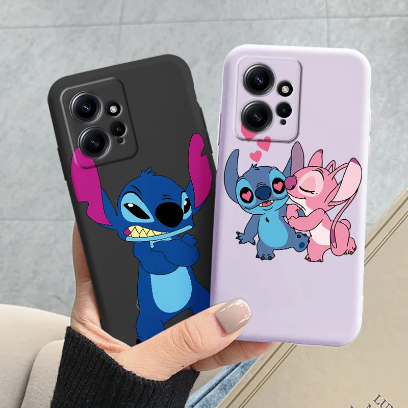 Super Cute Stitch Love?Shell For Redmi Note 12 4G Case Soft Cartoon Anime Cover TPU Couple Fundas For Xiaomi Redmi Note12 Capa